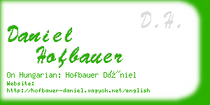 daniel hofbauer business card